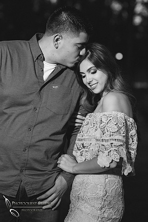 Sweet love in black and white engagement photo by wedding photographer in temecula