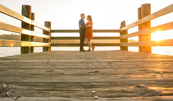 Sunset engagement photo