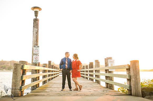 Engagement photo at Frank G Bonelli park