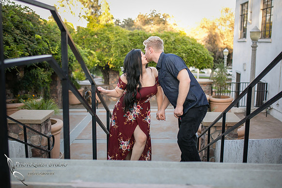Kissing at Hillcrest Park, Downtown Fullerton