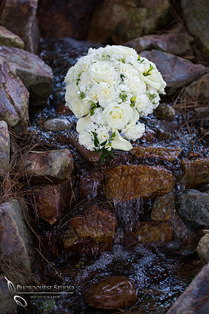 White rose bouquet by Fallbrook wedding Photographer
