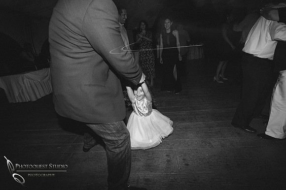 father and daughter dancing
