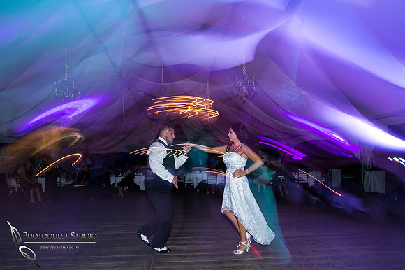 professional dancers, the bride and groom