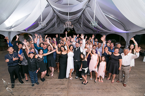 Angelica and Johnnie family at pala mesa wedding