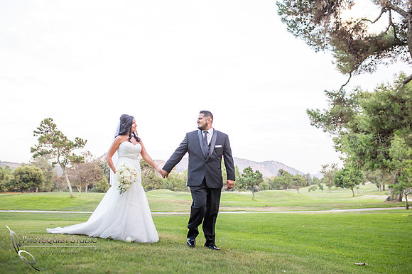 Sweet couple on the golf court at Pala Mesa Resort