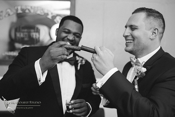 Groom and cigar time