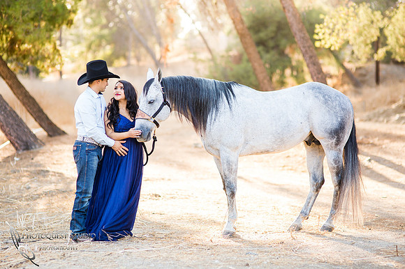 Maternity Photo with Horse by Temecula Wedding Photographer