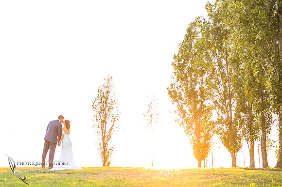 kissing at sunset by temecula wedding photographer