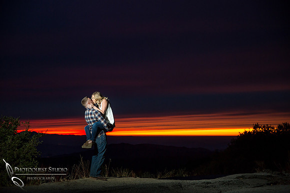 Kissing at sunset by Temecula Wedding Photographer