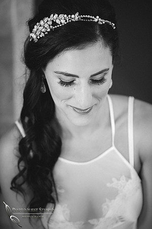 Beautiful Bride in Black and white