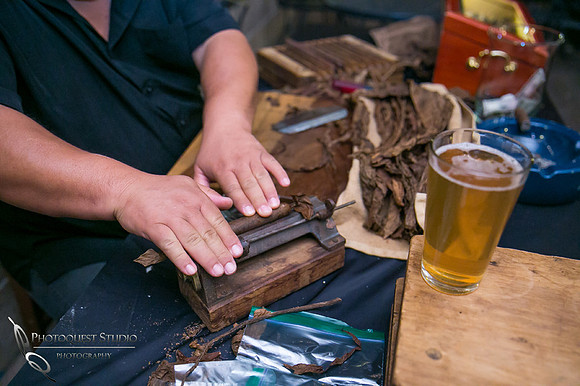 Rolling Cigar at wedding in Temecula
