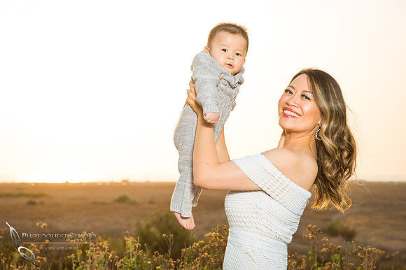 beautiful mother and son