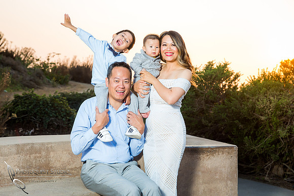 happiest family with two boys