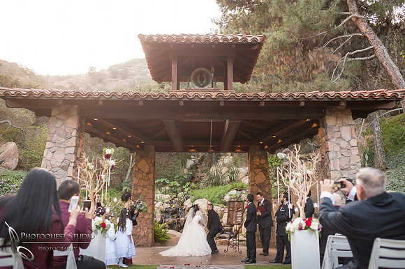 Ring the bell at Pala mesa resort wedding
