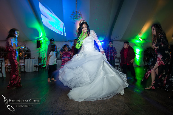 bride dancing away