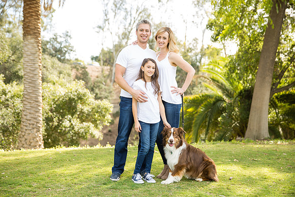 Family Photo at Hillcrest Park with Dog
