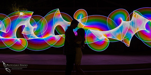 Light painting by wedding photographer in temecula