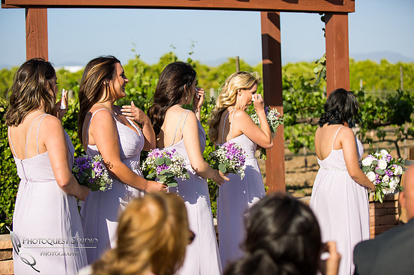 Crying bridesmaids
