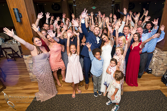 Wedding guests and family