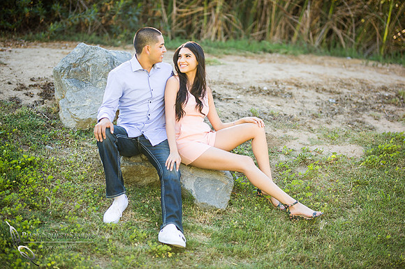 sunset engagement photo