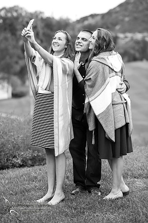 Twin sisters selfie