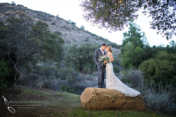 Romantic moment by Fallbrook Temecula Wedding Photographer