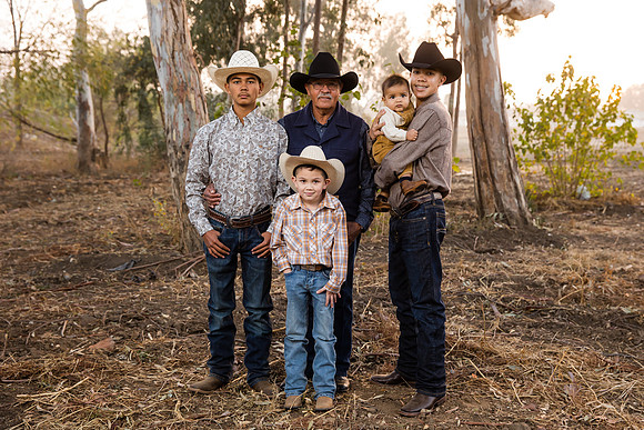 Three generations family photo in Riverside, California, Mariana's Family-250