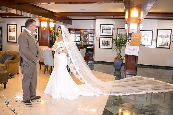 first look, father and the bride
