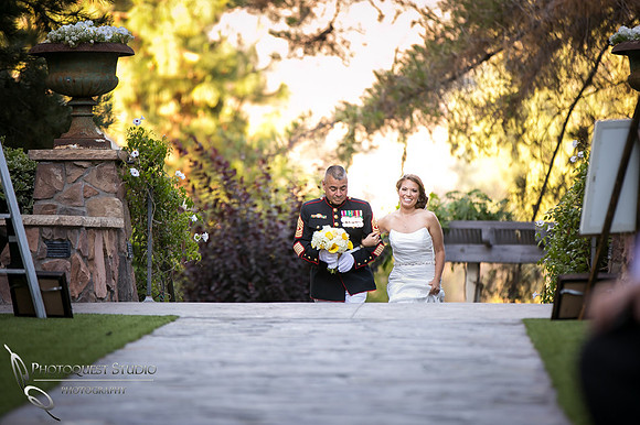Bride enter wedding ceremony with her Father by-Wedding-Photographer-in-Temecula