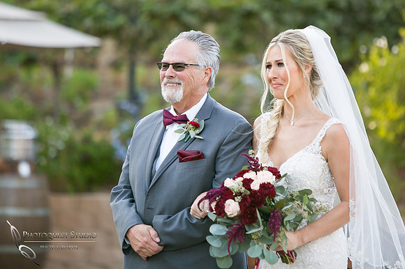 The emotional moment of seeing the Groom