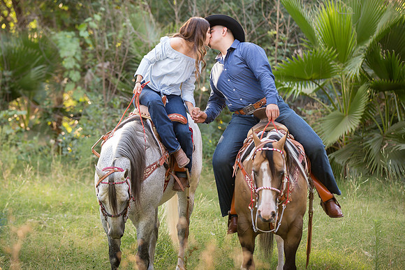 Wedding Photographer in Temecula, Engagement Photo with beautiful Couple and Horses in Riverside, California - Mayra and Juan