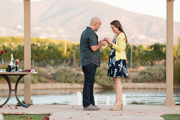Surprise Proposal at Ponte Winery by Temecula Wedding Photographer