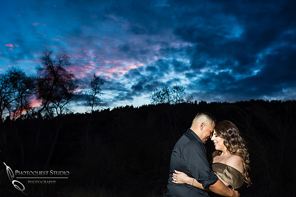 After the sunset engagement photo