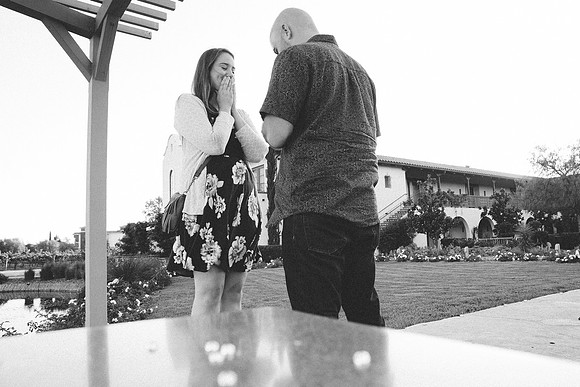 Surprise Proposal at Ponte Winery by Temecula Wedding Photographer