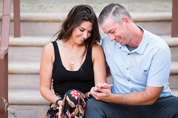 Lovely Couple after the Surprise-Proposal
