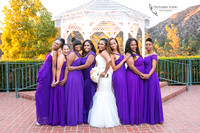 Bride and her girls at Sunset Wedding, Castaway, Burbank by Los Angele, Temecula Wedding Photographer