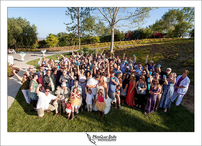 DIY Backyard Wedding - Big group wedding photo, Escondido San Diego