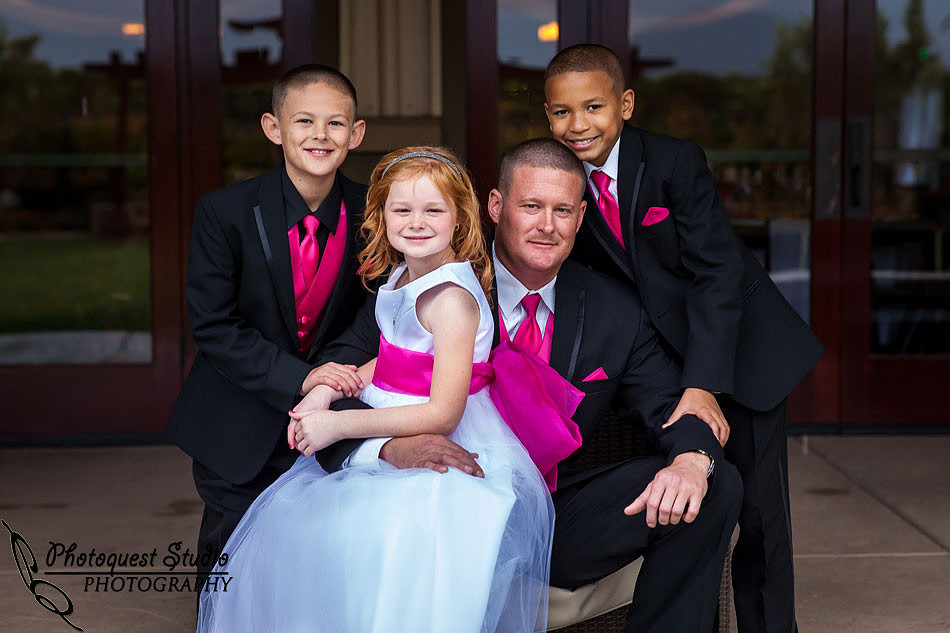 the groom and his kids at Wiens family cellars temecula winery by temcula wedding photographer