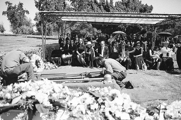 TL's Mom Funeral - B&W-235