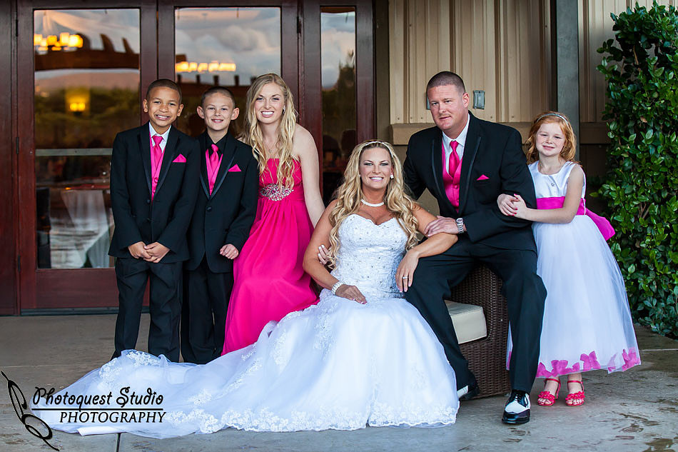 wedding family portrait at Wiens family cellars temecula winery by temcula wedding photographer