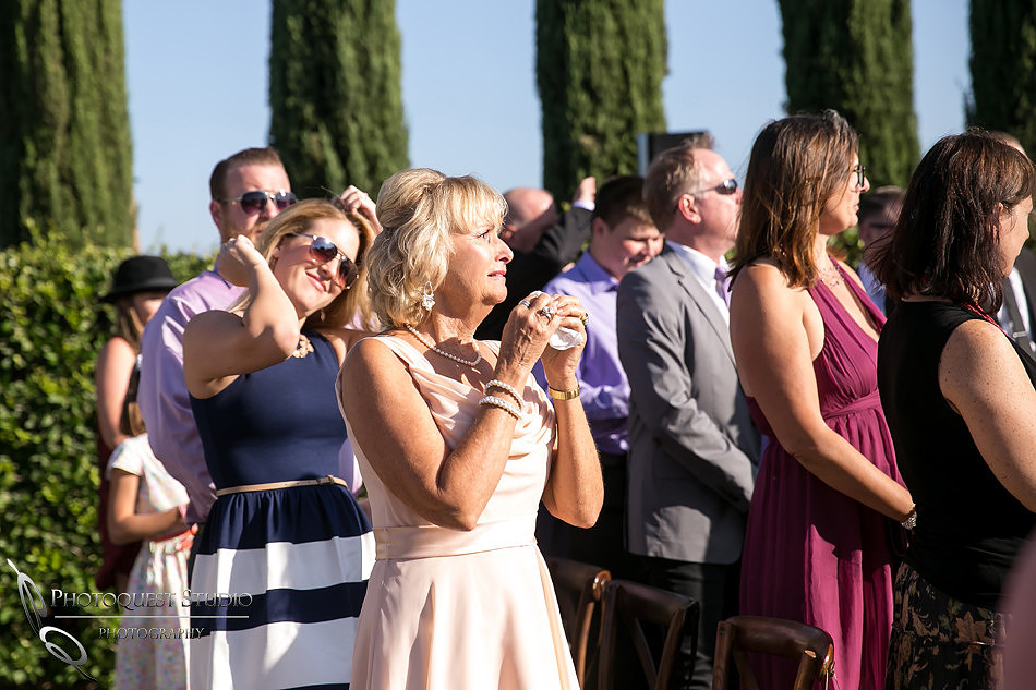 Mom cry at wedding ceremony