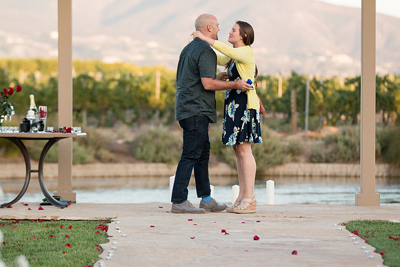 Surprise Proposal at Ponte Winery by Temecula Wedding Photographer