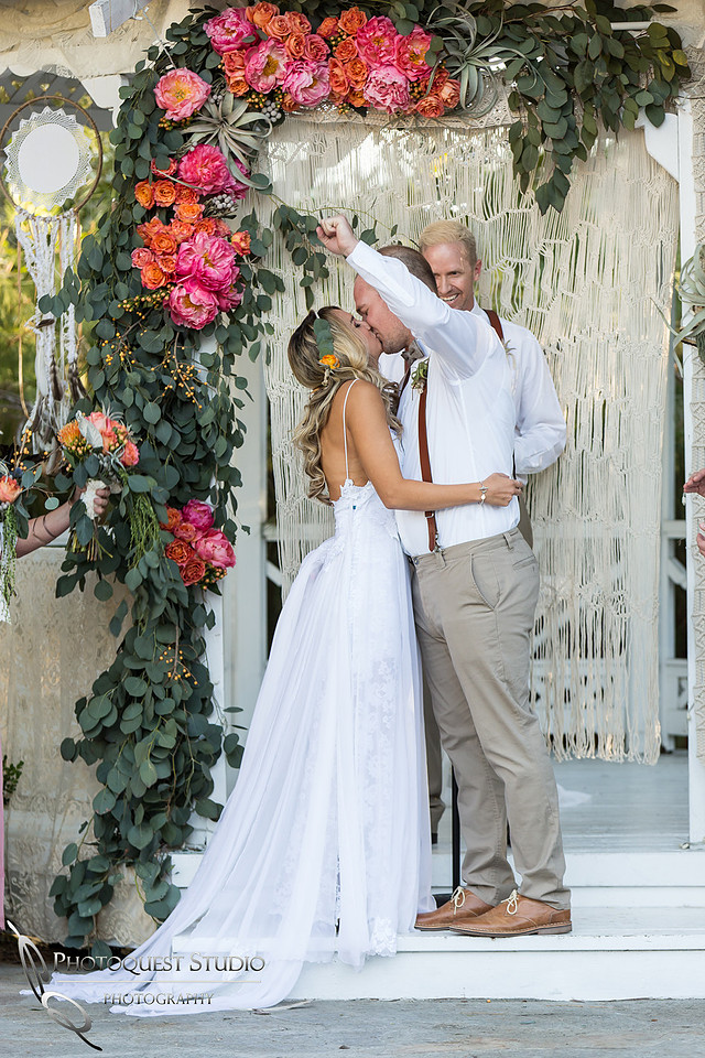 The first kiss at Green Gables Estate, San Diego Premier Wedding by Temecula Wedding