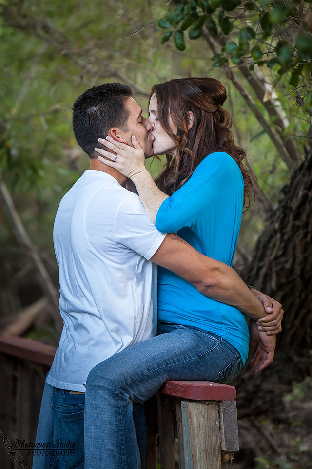 Temecula Wedding Photographer captured romantic outdoor Engagement photos with dog by Natural Light in Fallbrook, San Diego