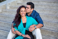 San Diego Convention Center, Gaslamp District , Downtown Engagement Photo - Synthia & Mike