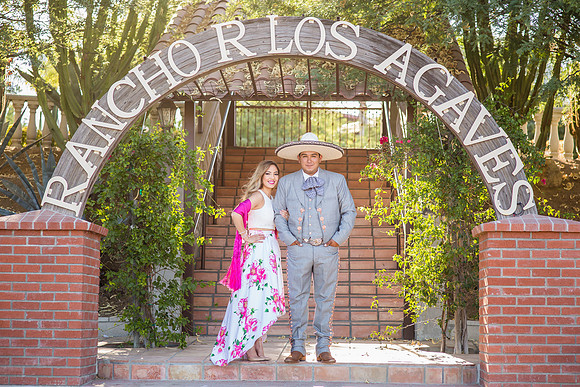 Engagement Photo by Menifee, Temecula, Fallbrook Wedding Photographer at Rancho R Los Agaves, Alfi and Angel