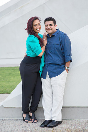San Diego Convention Center, Gaslamp District , Downtown Engagement Photo - Synthia & Mike