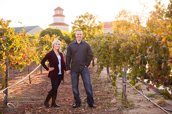 Engagement photo at South Coast Winery, California by Temecula Wedding Photography