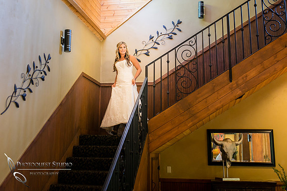 Downstair for first look, Wedding at Longshadow Ranch Winery by Temecula Wedding Photographer
