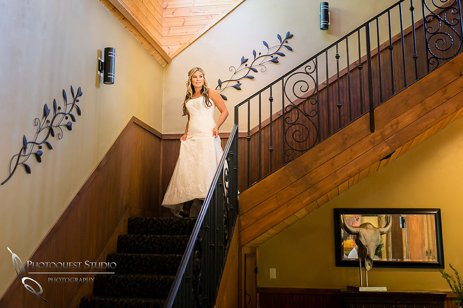 Downstair for first look, Wedding at Longshadow Ranch Winery by Temecula Wedding Photographer